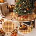 thumbnail image 4 of Fall Tree Skirt,Plaid Pattern Circular Christmas Tree Base Decorative Cover for Home Seasonal Decor Livingroom Holiday Styling, 4 of 8