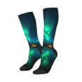 thumbnail image 2 of Fotbe Northern Lights print Women's Men's Novelty Crew Socks Cotton Socks Knee High Socks for Walking,Running,Nurses,Pregnancy, 2 of 8
