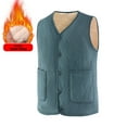 thumbnail image 2 of Htigea Women's Warm Fleece Lined Vest V Neck Sleeveless Jackets Winter Quilted Waistcoat Button Down Gilet with Pockets Green XXL, 2 of 8