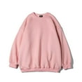 thumbnail image 2 of VSSSJ Men's Oversized Sweatshirt Loose Fit Round Neck Long Sleeve Drop Shoulder Casual Solid Big and Tall Pullover Top Fall Winter Outfits Pink XXL, 2 of 3