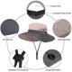 thumbnail image 4 of Women Sun Hat Wide Brim UV Protection Foldable 56-58CM (Pink), 4 of 5