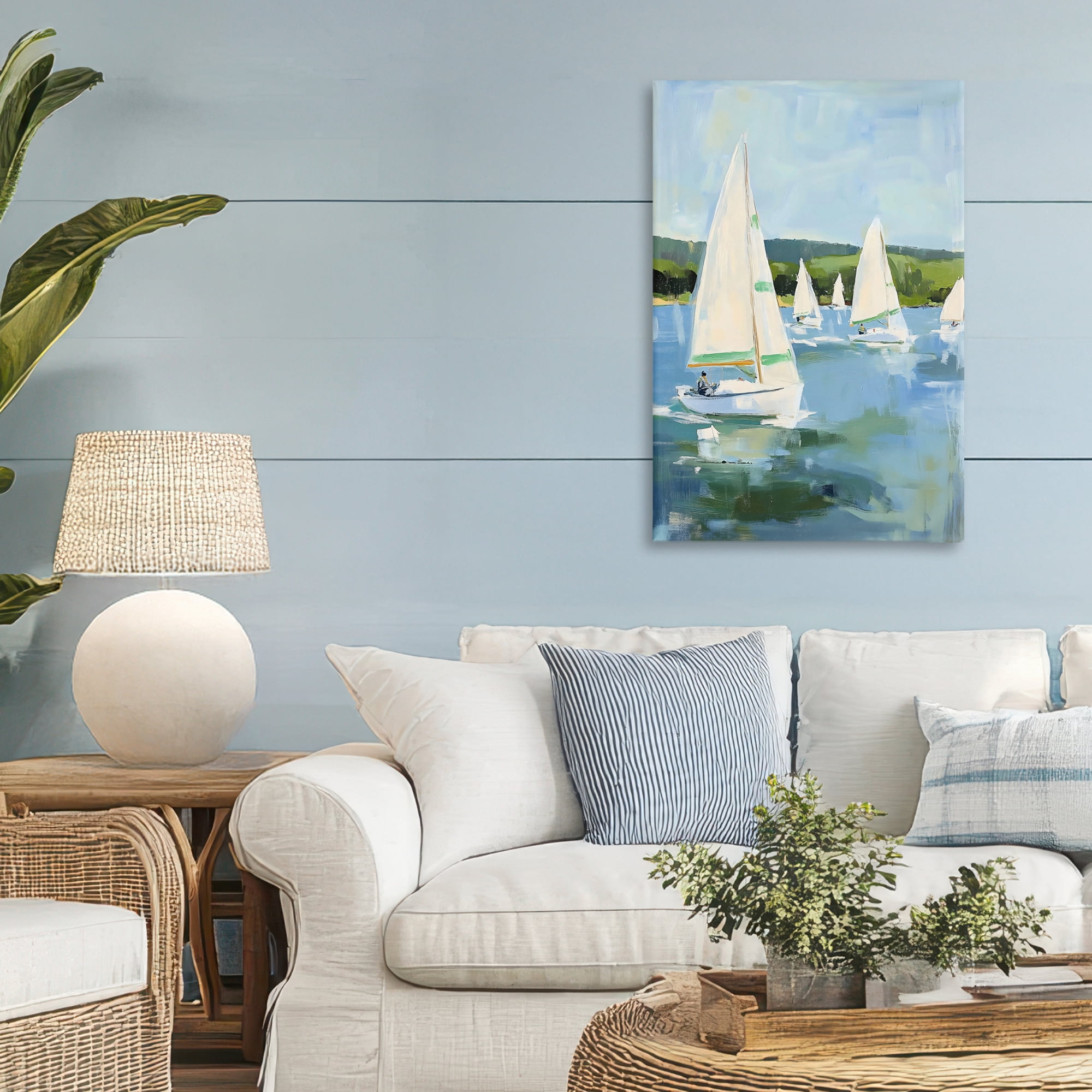 Stupell Industries Boat Race Regatta Canvas Wall Art, design by Petal Prints Design