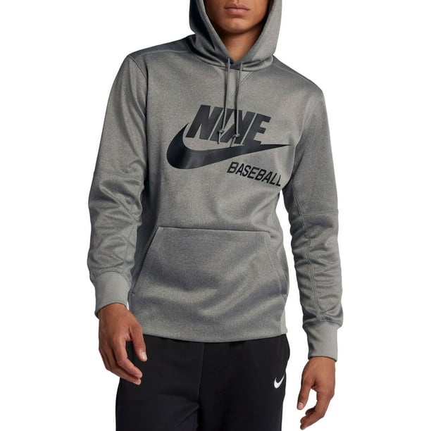 Nike - Nike Men's Baseball Pullover Hoodie, Dk Grey Heather, L ...