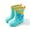 Mint Green, variant on Xfvqtps Kids Rain Boots Waterproof Thick Soled Non-Slip Cute Dinosaur Pattern Garden Mid Calf Boots for Toddler Boys and Girls