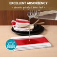thumbnail image 3 of xianlin-Red Striped Kitchen Towels 18"x28", Set of 4, Wide Stripe, Highly Absorbent, Fast Dry, 100% Cotton Towels for Hand Drying, Counter Cleaning, Dish & Glassware Drying, Wash Rags - Red, 3 of 4