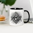 thumbnail image 3 of CafePress - Masonic Eye Coffee Mug (Left Hand) - 11 oz Ceramic Mug - Novelty Coffee Tea Cup, 3 of 4