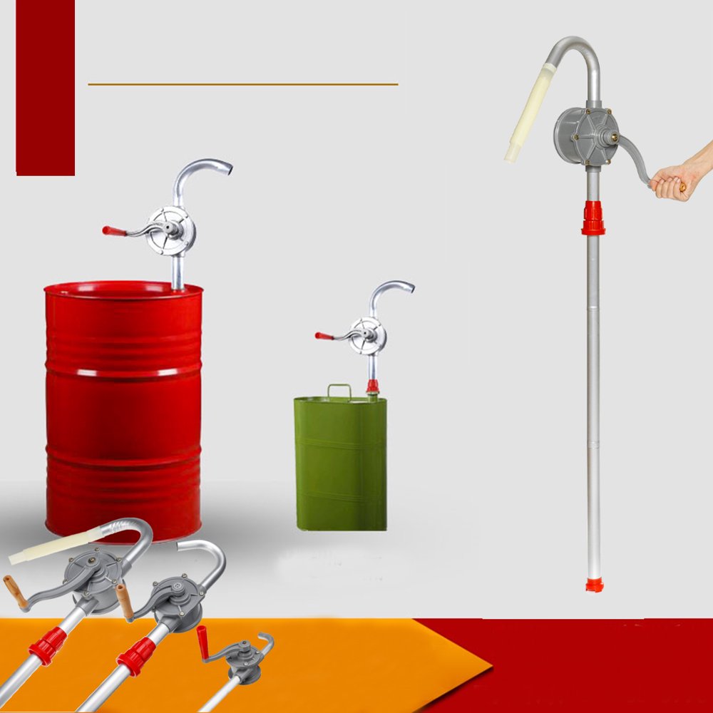 Manual Hand Crank Rotary Pump Drum Pump Oil Fuel Transfer Suctin Drum