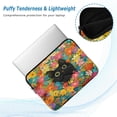 thumbnail image 5 of Quilted Laptop Sleeve for 13-16 Inch Laptops Protective Laptop Case Cover Lightweight Travel & Office Essentials Black Cat Among Colorful Flowers, 5 of 8