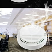 10pcs LED light flash Fire Smoke Sensor Detector Alarm Tester Home Security System Cordless Low battery indication,white