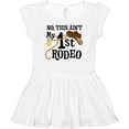 thumbnail image 3 of Inktastic No, This Ain't My 1st Rodeo Cowboy Hat and Lasso Girls Baby Dress, 3 of 5