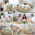 thumbnail image 6 of Orange Teal Red Bedding 3 Piece Duvet Cover Set Twin Size, Boho Ethnic Abstract Splashing Art Soft Microfiber Comforter Cover with Zipper Closure & Pillowcases, Wrinkle & FadeResistant Quilt Cover, 6 of 9