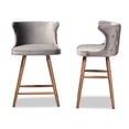 thumbnail image 4 of Baxton Studio Sagira Bar Stool, Grey, Set of 2, 4 of 8