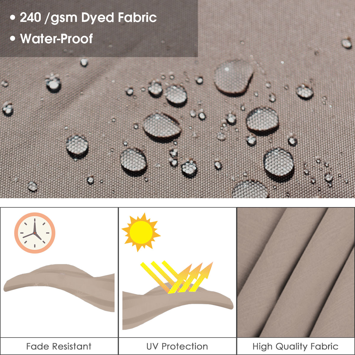 Costway 10ft Square Patio Offset Cantilever Umbrella 360 Degree Tilt Aluminum Beigeredbluebrick Redtan Walmart Com Walmart Com