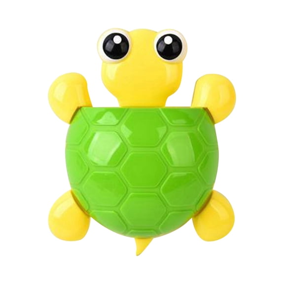 uvwlwu Cute Animal Toothbrush Holder Turtle Strong Suction Cup Toothbrush And Toothpaste Storage Rack Bathroom Wall Mounted Toothbrush Holder(B)
