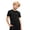 Black, variant on Boys Tshirts Lightweight Stretchy Solid Print Crewneck Short Sleeve Basic Tee for Sporty Casual Wear Boys' Tops Tees Shirts Black 3 Years-4 Years