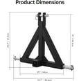 thumbnail image 2 of BeesClover Heavy Duty 3 Point Tractor Drawbar 2" Stabilized Steel Tow Hitch Receiver for Trailers & Implements Quick Hitch Drawbar Adapter for Farming and Hauling, 2 of 8