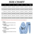 thumbnail image 3 of HSHMT Women's 2025 Fall Two Piece Women's 2 Piece Outfits Butterfly Print Hoodies Pullover Sweatshirt Sweatsuits Joggers Pants With Pockets, 3 of 5