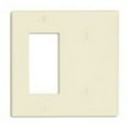 thumbnail image 2 of leviton 80708-i 2-gang 1-blank 1-decora/gfci device combination wallplate, standard size, ivory, 2 of 2