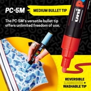 uni POSCA PC-5M Water-Based Paint Markers, Medium Tip, (1.8-2.5mm), Assorted Ink, 8 Count