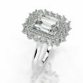 thumbnail image 2 of Dash Jewel 2.2 Ct Radiant Cut Diamond Halo Engagement Ring - Prong Set Lab-Created Simulated Diamond - 14K White Gold Plated - Stunning Bridal Jewelry for Women - Perfect Gift for Engagements Ring, 2 of 3