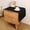 Black, variant on Reusable Linen Nightstand Cover, Small Table Cloth Dustcover for End Table and Dresser Top, Single Color Rectangle Tablecloth for Bedroom Home Decor (Brown)