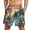 #002-Orange, variant on Xyxonk Mens Swim Trunks 9" Inseam Quick Dry Big & Tall Beach Shorts Summer Print Elastic Swimwear Bathing Suits with Pockets Blue 3XL