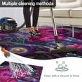 thumbnail image 6 of Outdoor Rug 3x5 ft Pink Neon Mushrooms Waterproof Outdoor Patio Rug Mat Non Slip Outside Area Rugs Carpet for RV,Camping,Porch,Deck,Pool,Balcony,Backyard, Fantasy Shiny Moon Snails, 6 of 9