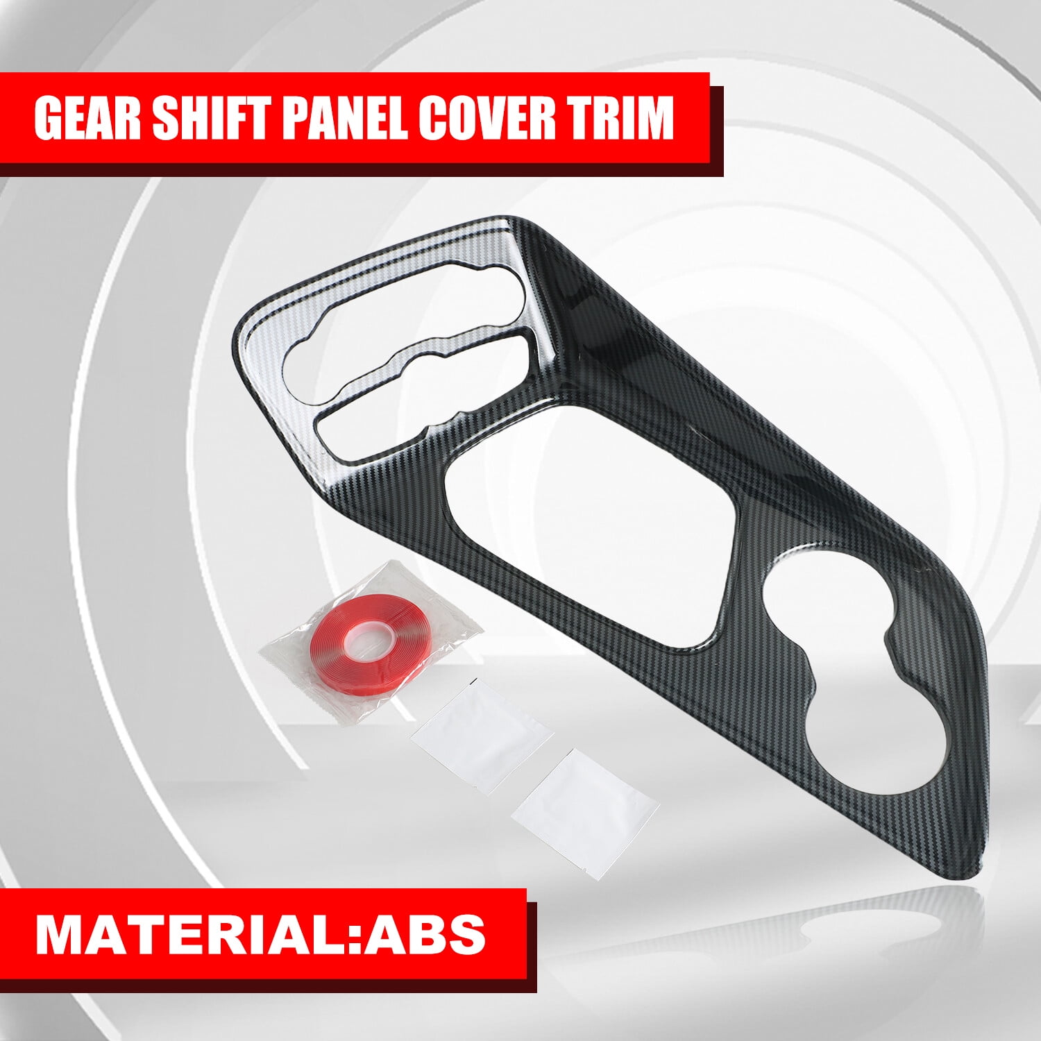 Gear Shift Panel Frame Trim Cover Carbon Fiber Pattern for 2015-23 Challenger