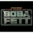 thumbnail image 2 of Men's Star Wars: The Book of Boba Fett Distressed Logo Pull Over Hoodie Black Large, 2 of 4