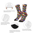 thumbnail image 3 of Honeii Bowling Colorful Print Children's Colorful Socks,Unisex Kids and Toddlers' Cushioned Sock,Kids Athletic Crew Socks,for Everyday Wear and Sports, 3 of 5