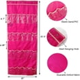 thumbnail image 4 of Organizador de almacenamiento de juguetes para colgar sobre la puerta con 24 bolsillos transparentes, muñecas Barbie y más almacenamiento para coleccionables (rosa), 4 of 5