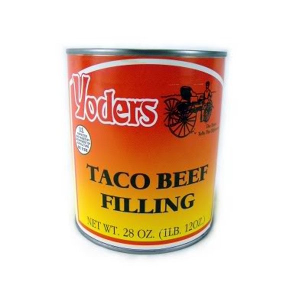 Yoders Taco Beef Canned Meat 28 oz