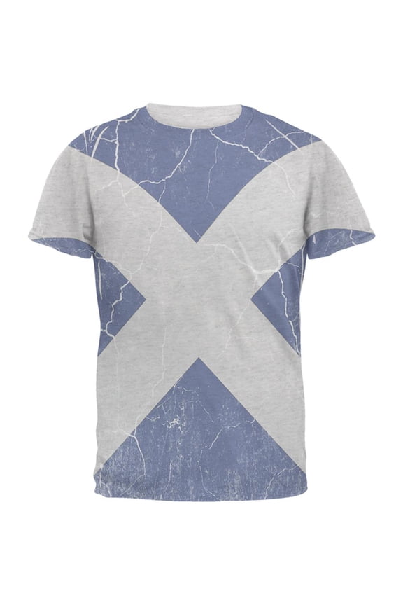 Scottish Flag Distressed Grunge Scotland Men's Soft T-Shirt