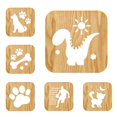 thumbnail image 2 of Lámpara de mesa de madera con pata de perro con luz nocturna Led, lámpara de escritorio creativa 3d, luz de alimentación USB, decoración de dormitorio para niños y bebés, 2 of 4