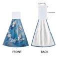thumbnail image 4 of 2PCS Velcro Hangable Hand Towels Quick-Drying Hanging Kitchen Towels for Kitchen & Bathroom Butterflies and Circular Motif, 4 of 7