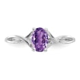 thumbnail image 5 of 14k White Gold Ring Birthstone February Amethyst 0.42 ct, 5 of 6