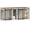 White Brown, variant on 54" Wooden Double Dog Crate with Divider Barn Door, All Size Dogs White Brown