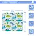 thumbnail image 5 of SKYSONIC Dinosaur Washcloths Set of 2, Highly Absorbent Soft Cotton Fingertip Towels for Bathroom, Kitchen, Gym, Spa, Home Decor 12x12 Inch, 5 of 7