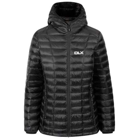 DLX Veste en Duvet Ultra Légère pour Femmes avec Capuche et Fermeture Éclair Frontale Galina