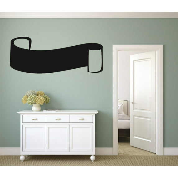 Custom Wall Decal Sticker : Curved Ribbon Silhouette 10x20"