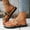 Orange, variant on Women's Camo Strappy Sandals Print Flip Flops Open Toe Slides Shoes