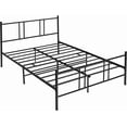 thumbnail image 7 of Full Size Bed Frame Classic Metal High Platform Bedframes with Victorian Style Iron-Art Headboard/Footboard/Under Bed Storage, 11.2 Inch High, 7 of 7