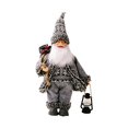 thumbnail image 4 of Muñeco de Papá Noel de Pie de 16,5 ", Figura de Navidad con Bolsa de Regalo con Adorno de Navidad Ligero, Figurita para Exhibir de Navidad, Ti Gris Sunnimix muñeco de santa, 4 of 7