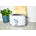 thumbnail image 6 of Culinary Chef Retro 2-Slice Toaster, 900W Stainless Steel with Adjustable Browning, Crumb Tray, and Reheat/Defrost Function - White, 6 of 10