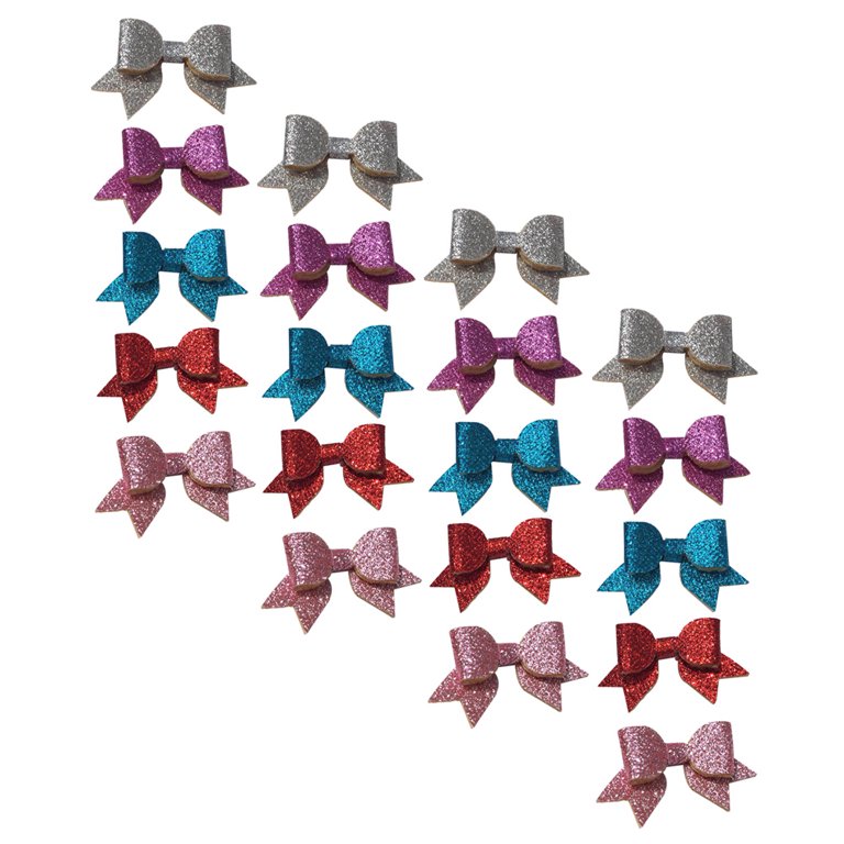 20Pcs Dog Lovely Hair Bows Glitter Pet Hair Clips Hair Accessories