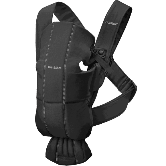 BabyBjorn Baby Carrier Mini, Woven, Black