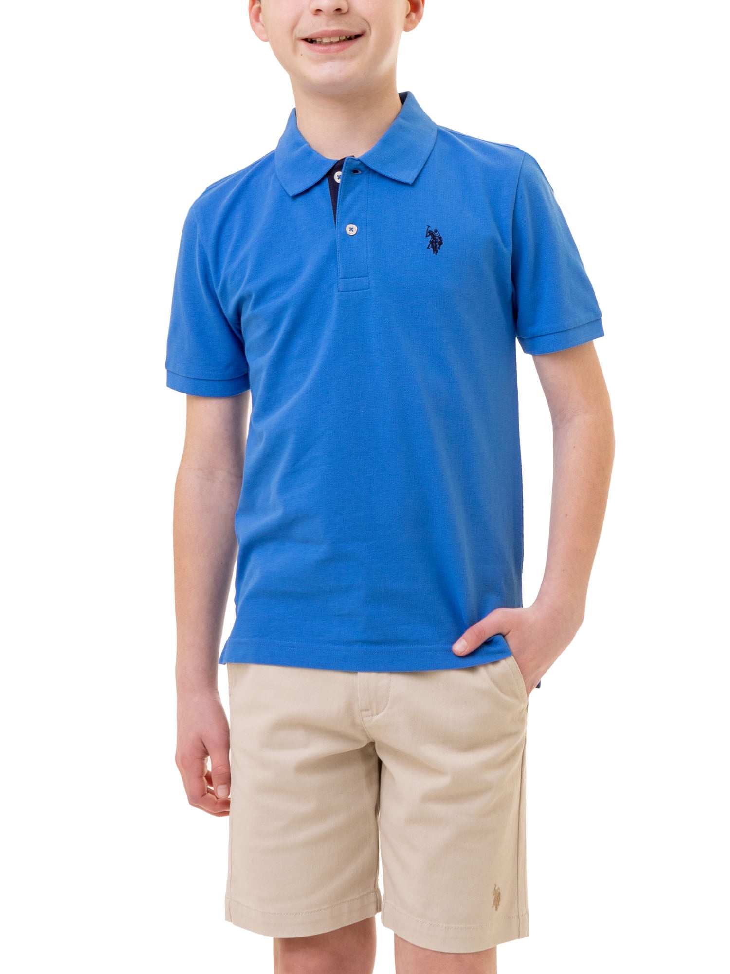 U.S. Polo Assn. Boys Short Sleeve Polo Shirt, Sizes - Walmart.com