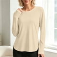 thumbnail image 4 of yillto Womens Workout Long Sleeve Shirts Gym Running Tees Tshirts for Women Loose Athletic Yoga Tops, 4 of 7