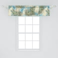 thumbnail image 2 of Tribal Window Valance, Ethnic Themed Repeating Pattern Folk Paisley Details and Watercolor Motifs, Curtain Valance for Kitchen Bedroom with Rod Pocket, 54" X 18", Sky Blue Pale Khaki, by Ambesonne, 2 of 2