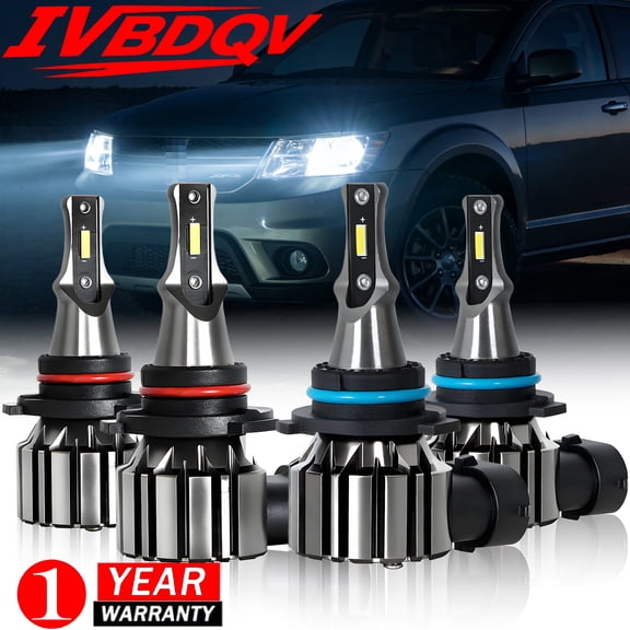 For Dodge Journey 2010-2019 Combo Led Headlights High Low Bulbs,6000K